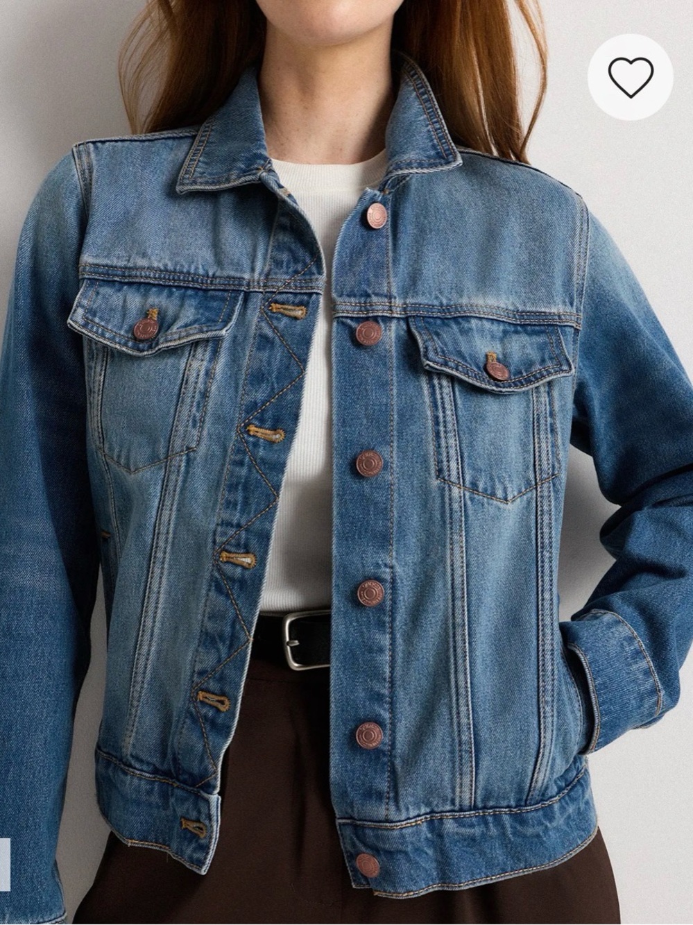 Quince Classic Blue Denim Jacket - Women - Picture 2 of 5